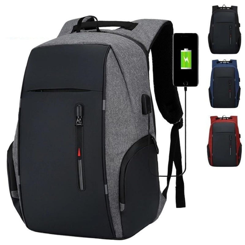 Oxford Bag - Mochila Grande Espaçosa c/ USB Resistente a Água Notebook 15.6' Polegadas